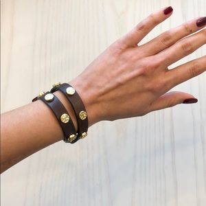 double wrap logo stud bracelet